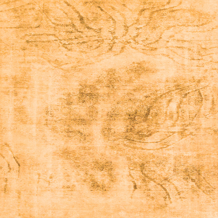 Square Machine Washable Abstract Orange Modern Area Rugs, wshabs829org