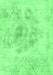 Machine Washable Abstract Emerald Green Modern Area Rugs, wshabs829emgrn