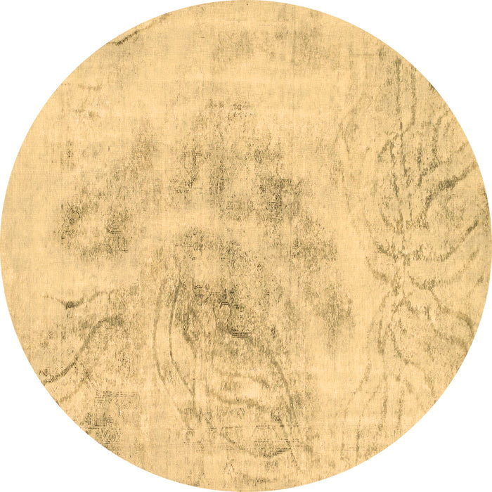 Round Machine Washable Abstract Brown Modern Rug, wshabs829brn