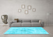 Machine Washable Abstract Light Blue Modern Rug in a Living Room, wshabs829lblu