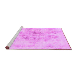 Sideview of Machine Washable Abstract Pink Modern Rug, wshabs829pnk