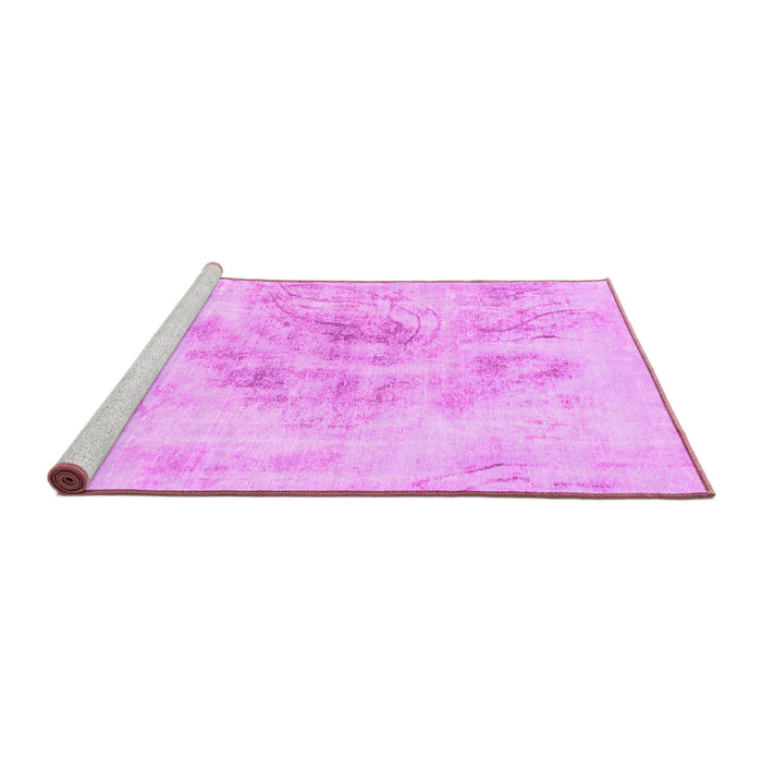Sideview of Machine Washable Abstract Pink Modern Rug, wshabs829pnk