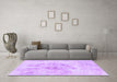 Machine Washable Abstract Purple Modern Area Rugs in a Living Room, wshabs829pur