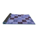 Sideview of Checkered Blue Modern Rug, abs82blu