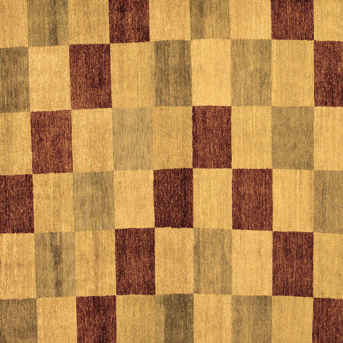 Square Machine Washable Checkered Brown Modern Rug, wshabs82brn