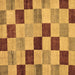 Square Machine Washable Checkered Brown Modern Rug, wshabs82brn