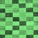 Square Checkered Emerald Green Modern Rug, abs82emgrn