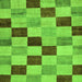 Square Checkered Green Modern Rug, abs82grn