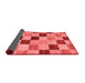 Checkered Red Modern Area Rugs