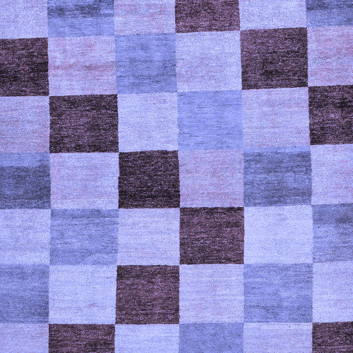 Checkered Blue Modern Rug, abs82blu