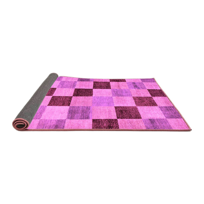 Sideview of Checkered Purple Modern Rug, abs82pur