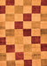 Checkered Orange Modern Rug, abs82org