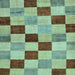 Square Checkered Light Blue Modern Rug, abs82lblu