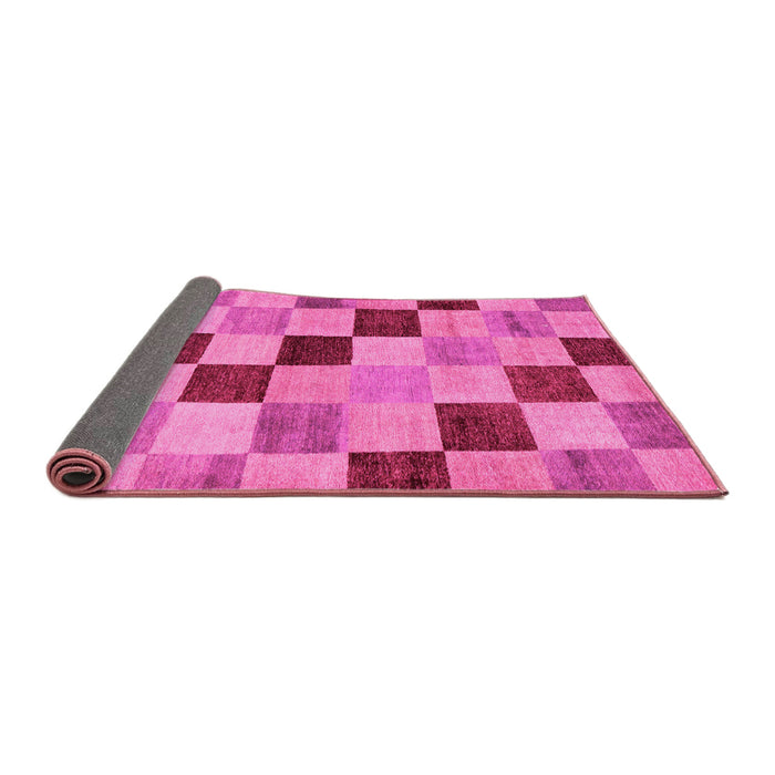 Sideview of Checkered Pink Modern Rug, abs82pnk