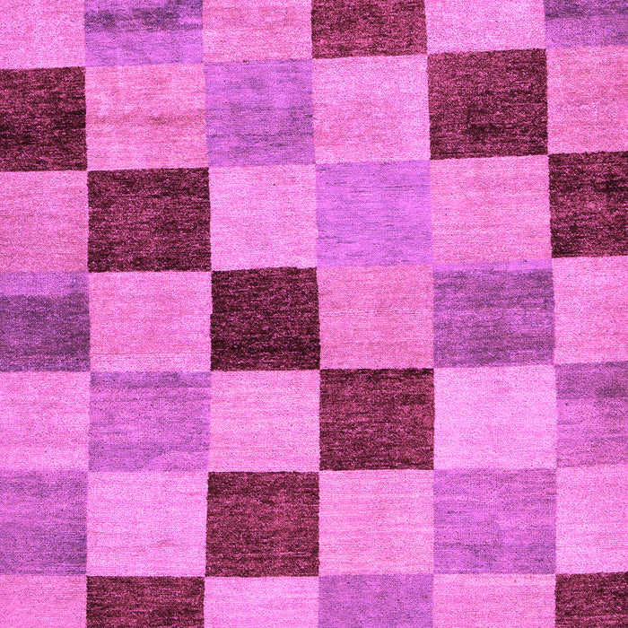 Machine Washable Checkered Purple Modern Area Rugs, wshabs82pur