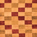 Square Machine Washable Checkered Orange Modern Area Rugs, wshabs82org