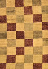 Checkered Brown Modern Rug, abs82brn