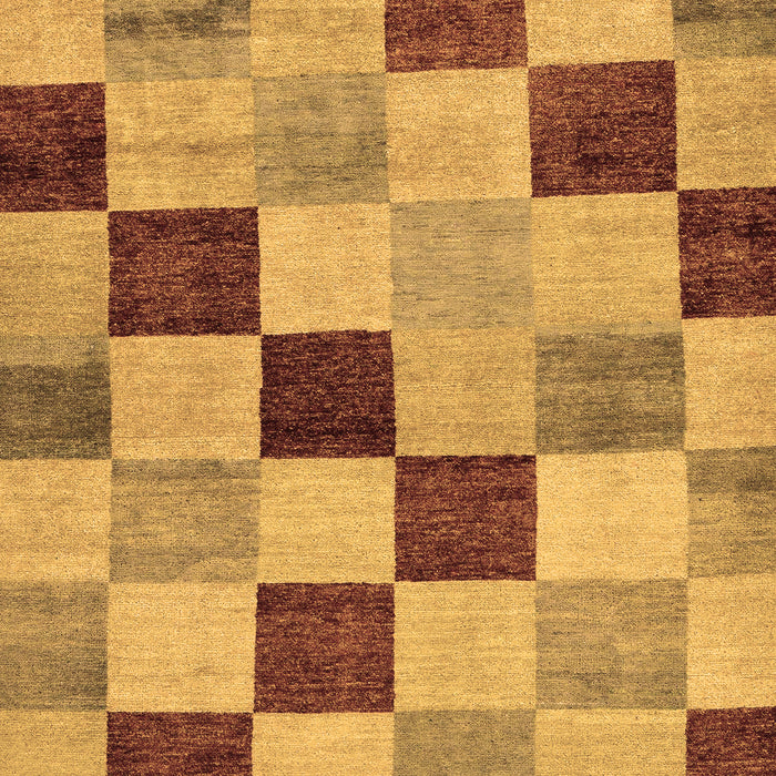Checkered Brown Modern Rug, abs82brn