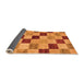 Sideview of Checkered Orange Modern Rug, abs82org