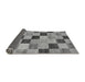 Sideview of Checkered Gray Modern Rug, abs82gry