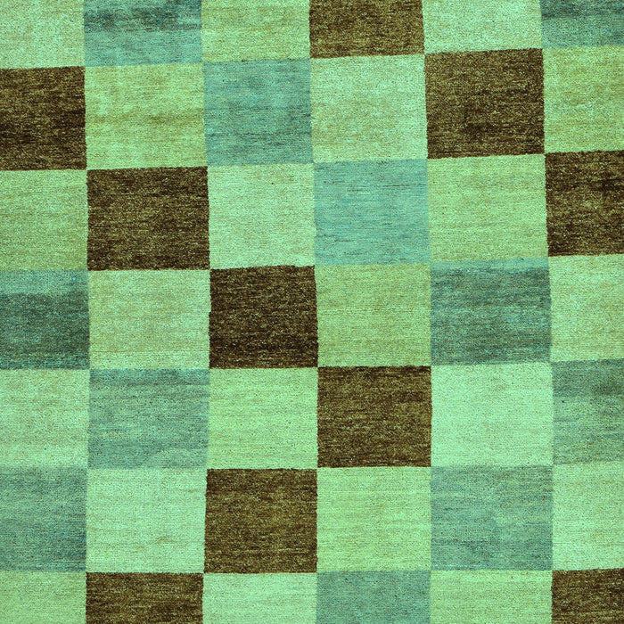 Checkered Turquoise Modern Rug, abs82turq