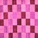 Square Checkered Pink Modern Rug, abs82pnk