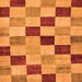 Square Checkered Orange Modern Rug, abs82org