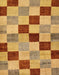 Abstract Red Checkered Rug, abs82