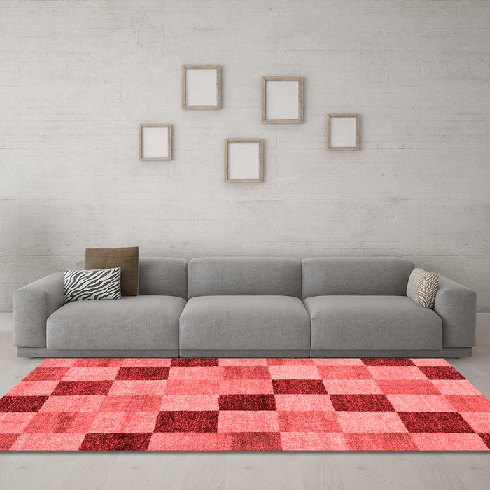 Modern Red Washable Rugs