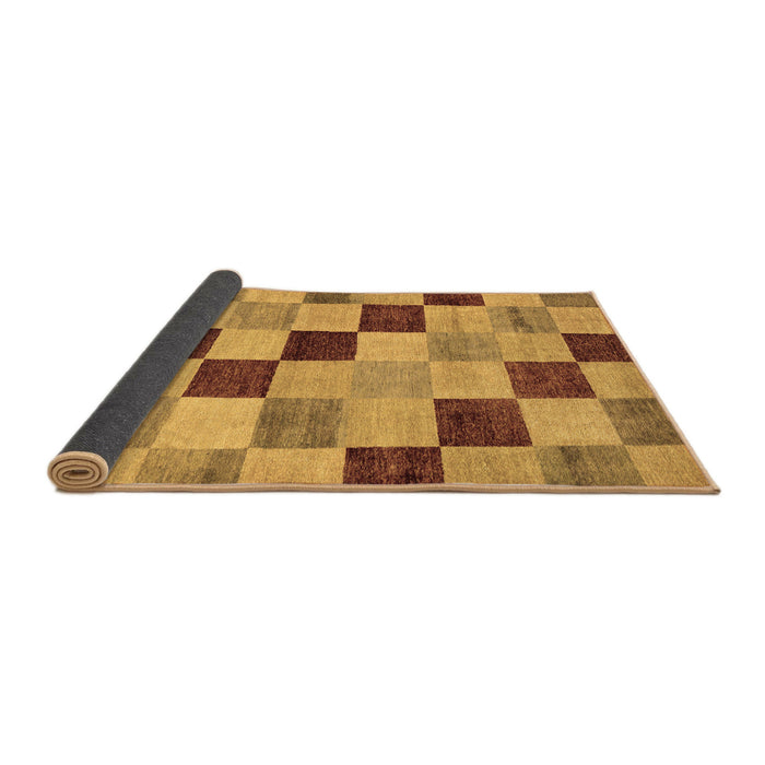Sideview of Checkered Brown Modern Rug, abs82brn