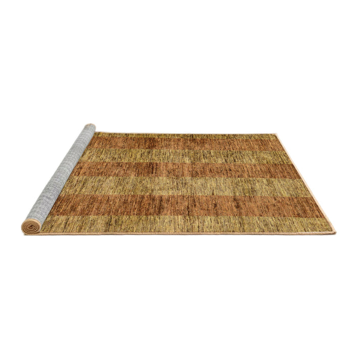 Sideview of Machine Washable Abstract Dark Orange Rug, wshabs83