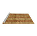 Sideview of Machine Washable Abstract Dark Orange Rug, wshabs83