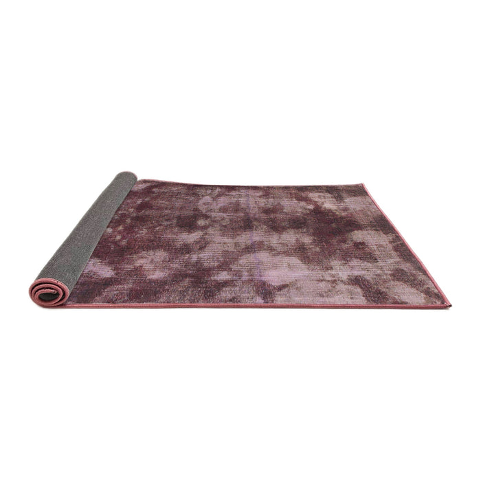 Sideview of Abstract Maroon Purple Modern Rug, abs830