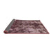 Sideview of Abstract Maroon Purple Modern Rug, abs830