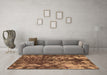 Machine Washable Abstract Brown Modern Rug in a Living Room,, wshabs830brn