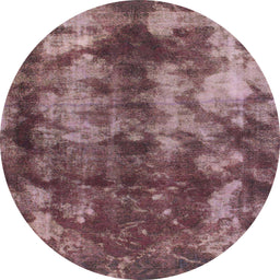 Square Machine Washable Abstract Velvet Maroon Purple Rug, wshabs830