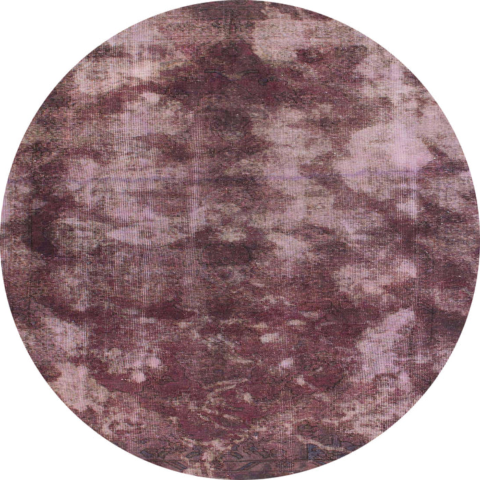 Square Machine Washable Abstract Velvet Maroon Purple Rug, wshabs830