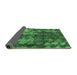 Sideview of Abstract Emerald Green Modern Rug, abs830emgrn