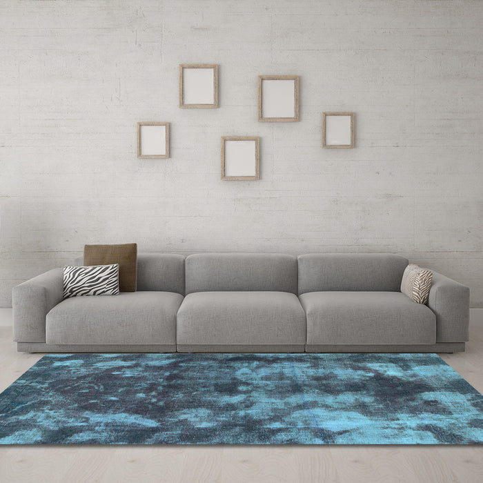 Machine Washable Abstract Light Blue Modern Rug in a Living Room, wshabs830lblu