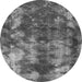 Round Machine Washable Abstract Gray Modern Rug, wshabs830gry