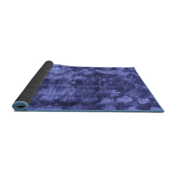 Sideview of Abstract Blue Modern Rug, abs830blu