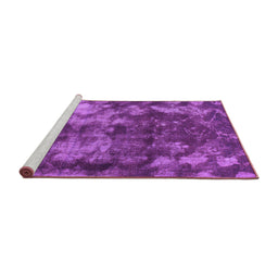 Sideview of Machine Washable Abstract Purple Modern Area Rugs, wshabs830pur