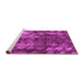 Sideview of Machine Washable Abstract Pink Modern Rug, wshabs830pnk