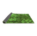 Sideview of Abstract Green Modern Rug, abs830grn