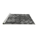 Sideview of Machine Washable Abstract Gray Modern Rug, wshabs830gry