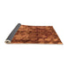 Sideview of Abstract Orange Modern Rug, abs830org