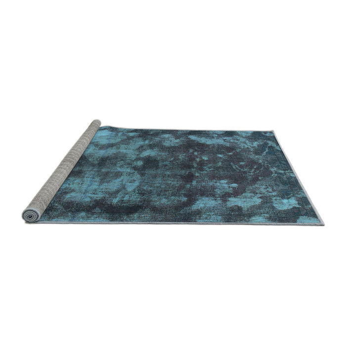 Sideview of Machine Washable Abstract Light Blue Modern Rug, wshabs830lblu
