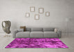 Machine Washable Abstract Pink Modern Rug in a Living Room, wshabs830pnk
