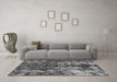 Machine Washable Abstract Gray Modern Rug in a Living Room,, wshabs830gry