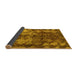 Sideview of Abstract Yellow Modern Rug, abs830yw